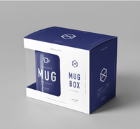 Boîtes d'emballage personnalisées en carton pour petites tasses à café, boîtes cadeaux pour tasses à café en céramique