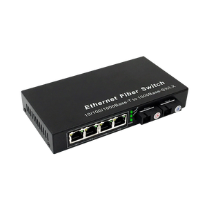 Convertidor de Medios Ópticos SC de Alta Velocidad, Transceptor Óptico Gigabit de 20KM, 2 SC + 4 RJ45, Conmutador de Fibra Óptica, Convertidor de Medios de Red de Fibra - Product Image 1