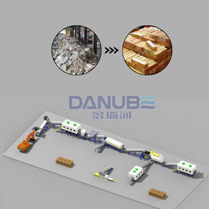 Système de tri des déchets DANUBE, machine de traitement des ordures ménagères, équipement de recyclage avec convoyeur et séparateur - Product Image 2
