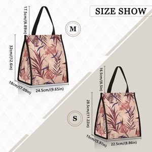 Wholesale 20L Hawaiian Style Small Lunch Cooler Bag Custom Printed Polyester Thermal Insulated Aluminum Foil Tote Cooler Bags - Product Image 3