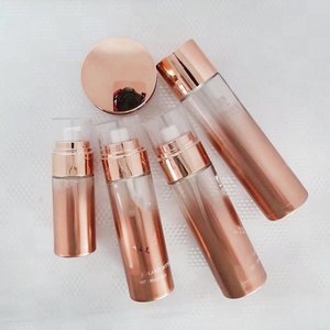 Ensemble cosmétique 30 ml 50 ml, emballage personnalisé, rose gold, huile pour le soin de la peau, lotion pour le corps, sérum, flacon en verre givré avec pompe pulvérisateur - Product Image 4
