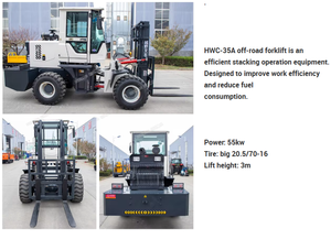 Chariot élévateur tout-terrain diesel <span class=keywords><strong>4x4</strong></span> de 3/5 tonnes, haute traction, durable, fabrication CE, prix promotionnel, construction, agriculture, exploitation minière - Product Image 3