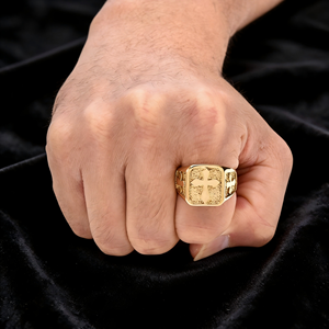 Anillo de Dedo Unisex de Acero Inoxidable con Cruz Estampada, Estilo Rock Punk, para Fiesta o Boda, Joyería Clásica de Moda, Nuevos Productos - Product Image 5