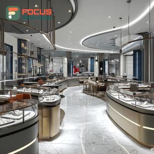 High Visibility Jewelry Shop Display Metal Frame Mall Counter Glass Showcase - Product Image 6