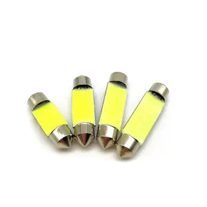 Bombilla LED COB para Interior de coche, luz de lectura de matrícula, 12Chips, C10W, C5W, 31mm, 36mm, 39mm, 41mm, 12V y 24V