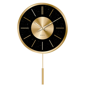 Aluminum Pendulum <strong>Clock</strong> Modern Design Decorative Silent Sweep Pendulum <strong>Chiming</strong> <strong>Wall</strong> <strong>Clock</strong> 13 Inch - Product Image 1