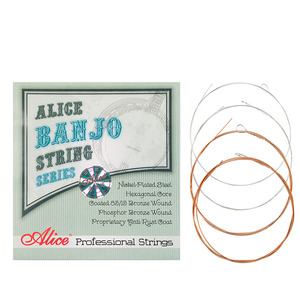AJ07 Alice 4-Strings Banjo <span class=keywords><strong>Sting</strong></span> Set 009 Để 030 Inch Phosphor Bronze Quanh Co Banjo Strings - Product Image 1