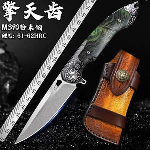 Cuchillo Plegable de Acero en Polvo M390 para Dropshipping en Shopify, Dureza 61HRC, para Campismo, EDC, Táctico, Vintage, para Tallar - Product Image 2