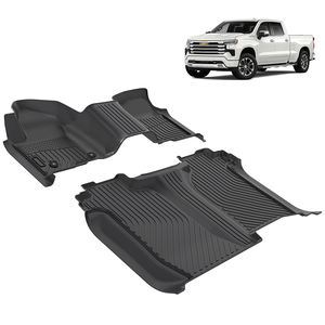 Tapetes Antideslizantes para Todo Clima para <span class=keywords><strong>Chevrolet</strong></span> Chevy Silverado 1500 2500HD 3500HD Cabina Doble 2019 - 2025 Alfombrillas Moldeadas 3D TPE - Product Image 2