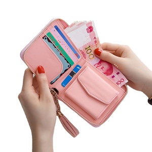 <span class=keywords><strong>Portafoglio</strong></span> Corto in Pelle con Cerniera e Portamonete per Donna, Vendita all'Ingrosso - Product Image 1