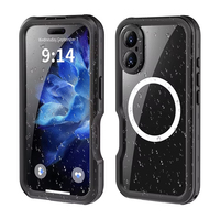 Coque de téléphone portable antichoc en TPU+PC avec anneau magnétique combiné souple et rigide, design sportif, estampage à chaud, pour iPhone 15 15 Plus