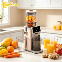 Extracteur de jus à fruits entiers à large goulot, sans filtre, presse-agrumes lent, sorbetière, design minimaliste écologique, pour fruits et légumes