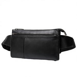 Bolso Bandolera de Piel de Oveja Genuina para Hombre, con Cierre de Gancho y Bucle, Impermeable, Duradero, con Forma de Almohada, Moderno, Informal, para Hombro, Pecho o Cintura - Product Image 3