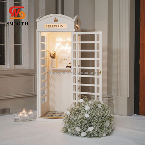 Cabine téléphonique blanche personnalisée au prix d'usine, cabine téléphonique classique pour les décorations de mariage, les fêtes et les événements - Product Image 1