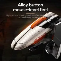 6 Finger Mobile Phone ABS Game Trigger AK06 untuk PUBG Aim Shooting L1 R1 Tombol Kunci Alloy untuk IOS Android Gamepad Controller