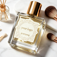 Autocollant personnalisé en relief UV pour flacon de parfum, bordure dorée, étiquette de parfum pour emballage cosmétique