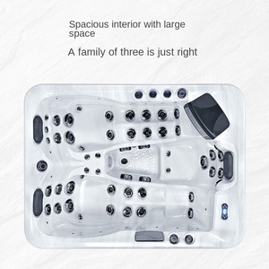 อ่างน้ำร้อนกลางแจ้งดีไซน์หรูหราทันสมัย Balboa Smart สำหรับสามคน อ่างอาบน้ำขนาดใหญ่ พร้อมระบบทำความร้อนควบคุมอุณหภูมิคงที่ เหมาะสำหรับบ้าน โรงแรม และวิลล่า - Product Image 5