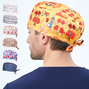 Gorros quirúrgicos, suaves, transpirables, cabezas pequeñas, gorro <span class=keywords><strong>de</strong></span> <span class=keywords><strong>Chef</strong></span> <span class=keywords><strong>de</strong></span> enfermera, patrón <span class=keywords><strong>de</strong></span> salón <span class=keywords><strong>de</strong></span> belleza, gorro médico, accesorios, gorros <span class=keywords><strong>de</strong></span> fregado - Product Image 4