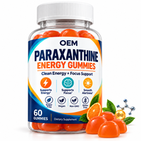 Gummies véganes à la paraxanthine : Énergie propre et soutien de la concentration avec de la pectine pour le bien-être quotidien – Étiquette claire, sans gluten – Fournisseur en gros