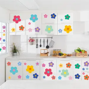 MZL renkli küçük çiçekler duvar çıkartmaları güzel Retro çiçekler anaokulu kız yatak odası çocuk odası dekorasyon çıkartmaları