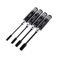 Outil de réparation de drone 4 en 1 Douille hexagonale plaquée titane 4.0/5.5/7.0/8.0mm Modèle de voiture RC Électronique Acier au chrome-vanadium