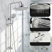 Ensemble de douche XILAIDUN de haute qualité avec réglage en hauteur, douche à effet pluie en laiton massif