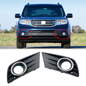 Cubierta de <span class=keywords><strong>Luz</strong></span> <span class=keywords><strong>Antiniebla</strong></span> para Honda Pilot 2012 2013 2014 2015, Bisel Cromado para Faro <span class=keywords><strong>Antiniebla</strong></span> Delantero, Par, OE 71107SZAA50 71102SZAA50 - Product Image 2