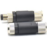 Connecteur assemblé sur le terrain M8 3 4 5 6 7 8Pin métal plastique mâle femelle prise droite connecteur circulaire