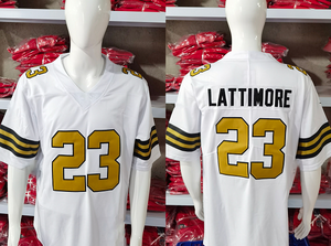 卸売アメリカンフットボールジャージー在庫アメリカンジャージー #4カーニューオーリンズセインツカスタム刺繍サッカージャージー - Product Image 4