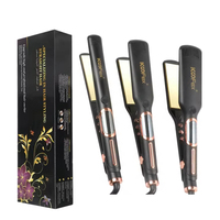 Lisseur de cheveux professionnel 2 en 1 MCH en titane, fer plat haute température 480F/250C, fer à friser pour femmes