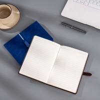 Carnet de notes A5 en cuir PU avec logo personnalisé en relief, reliure à anneaux détachable, calendrier mensuel, pour cadeaux d'affaires