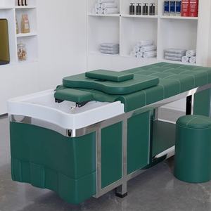 Stainless Steel Head Therapy Shampoo Bed Beauty Hair Salon with Constant Temperature Water Circulation Integrated Heater - Product Image 3