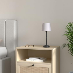 Lampe de chevet rechargeable USB à intensité variable avec base dorée, lumière chaude et abat-jour en tissu pour la décoration de la chambre, du bureau ou de l'étude - Product Image 3