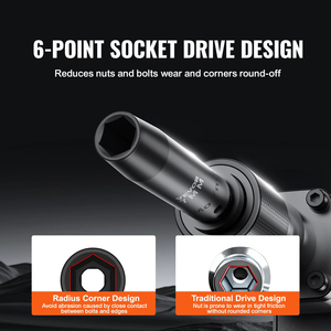 Jeu de douilles à chocs 1/2 pouce à 6 points en acier allié Cr-V, avec marquages de taille faciles à lire et construction robuste, pour réparation automobile, en stock - Product Image 4