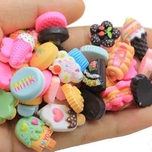 Multi disegni carino dolce cibo piatto in resina Cabochon torta biscotti ciambelle caramelle abbellimenti per Scrapbooking bambole - Product Image 4