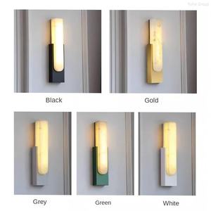 Modern Marble <b>LED</b> <b>Wall</b> Lamp with Sensor Control and <b>Dimmable</b> Warm White <b>Light</b> for Hotel Room Bedroom Living Room Background <b>Wall</b> - Product Image 5