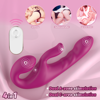 Vibrateur double S-Hande télécommandé 5 modes, stimulation clitoridienne et vaginale, jouet sexuel lesbien