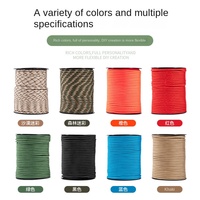 Tali Parasut Nilon 9-Strand 15m, Tali Angin Darurat untuk Bertahan Hidup di Luar Ruangan, Tali Tenda Kanopi, Tebal 4mm, Asal Zhejiang