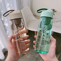 Personalizado de buena calidad portátil de gran capacidad deporte al aire libre 480ML 550ml botella de agua de plástico 550ml/650ml/750ml taza de negocios