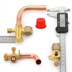 高品质电动商用户外铜制空调配件 1/4 英寸 3/8 英寸 1/2 英寸 5/8 英寸分体式制冷维修阀门弯头 - Product Image 2