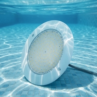 Lampe LED subaquatique Huaxia Patent Slim Flat 10mm 18W RGB à couverture givrée en résine pour piscine