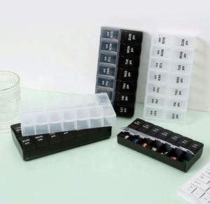Pastillero Semanal de Gran Capacidad para 7 Días, AM/PM, de PP de Grado Alimenticio, a Prueba de Niños, Multicolor, Organizador de Tabletas para Uso Matutino y Nocturno - Product Image 1