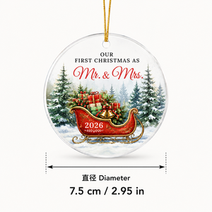 Décoration de Noël suspendue en acrylique pour couple romantique, motif cerf, couronne d'église, arbre, souvenir de mariage 2026, pendentif pour sapin de Noël - Product Image 4
