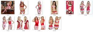 Vente flash Arrivée <span class=keywords><strong>Noël</strong></span> <span class=keywords><strong>Lingerie</strong></span> sexy pour femmes Sous-vêtements en coton ROUGE avec plumes et décoration en nœud Ensemble de 5 pièces - Product Image 6