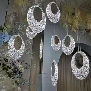 Lâmpada decorativa romântica do teto New Wedding Glow 5 cabeças Acrílico water drop Led Light For Wedding Decoration