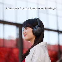 HyperX Cloud Mix2 Headset Gaming ANC nirkabel, peredam kebisingan aktif bahan kulit untuk penggunaan ponsel perjalanan