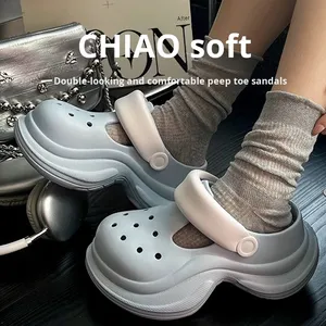 หัวเจาะรูอินฟาเรดหัวรอินฟราเรดสำหรับผู้หญิงบนอินเทอร์เน็ตของคนดังหัวเท้าอีวาแฟชั่นใหม่ฤดูใบไม้ผลิเพิ่มความสูงมูลค่าสูงฤดูร้อน - Product Image 2