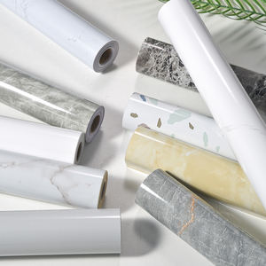 DUUEIHHUER Papier peint moderne en PVC Qualité Imperméable Motif Rayures Bambou Charbon de bois Placage Marbre Isolation thermique facile Plastique - Product Image 6