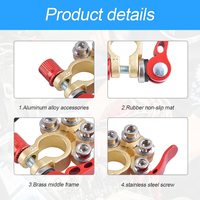 Conectores de Terminales de Batería para Automóvil, 2 Piezas, 4 Vías, Desconexión Rápida, Compatibles con Postes Tipo A SAE/JIS para Autos y Camionetas