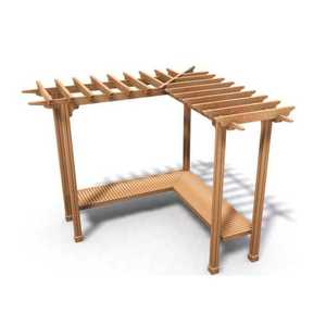 Pérgola de Madera Soylu Grup 2x2m Modelo Esquinero con Asientos Modelo SLT-350 - Product Image 1